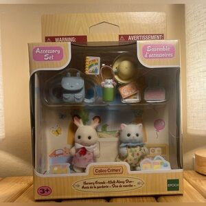 Calico Critters Accessory Set with Bunny and Cat Figures